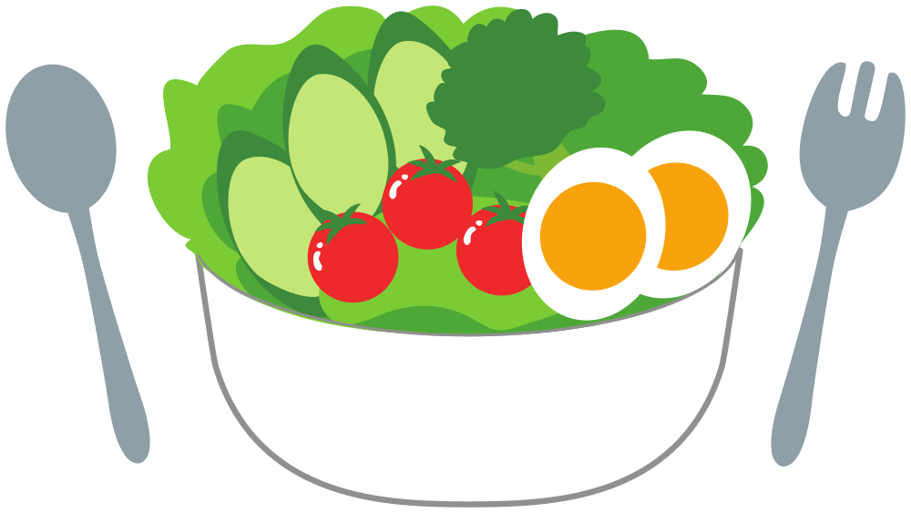 OnlineLabels Clip Art Salad With Fresh Tomatoes, Cucumber And Eggs